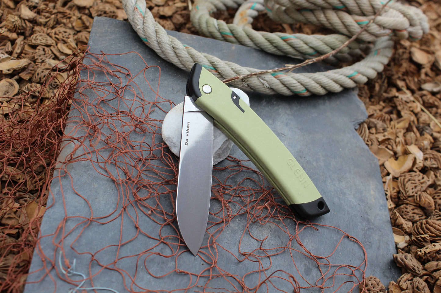 couteau breton de poche vert da viken