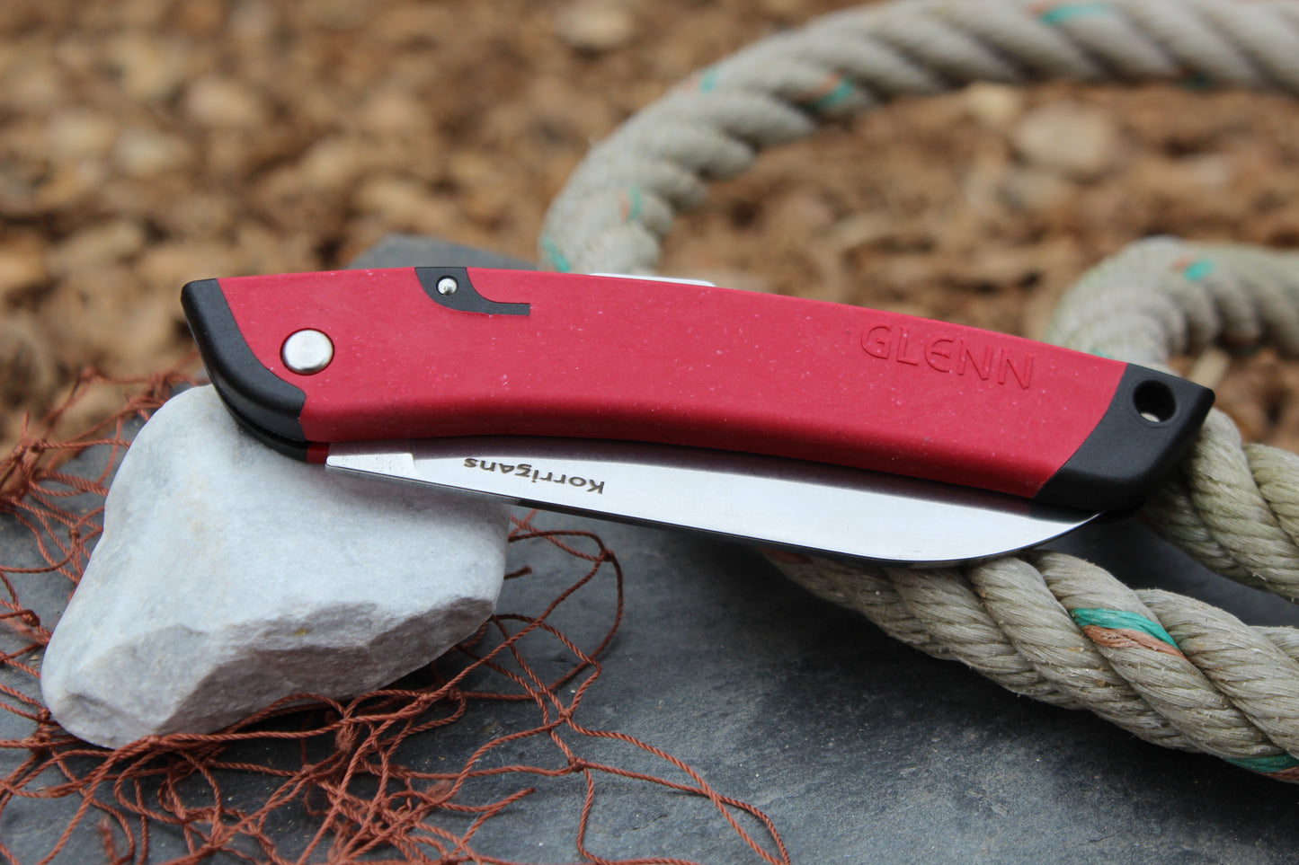 couteau de poche rouge glenn marin bretons