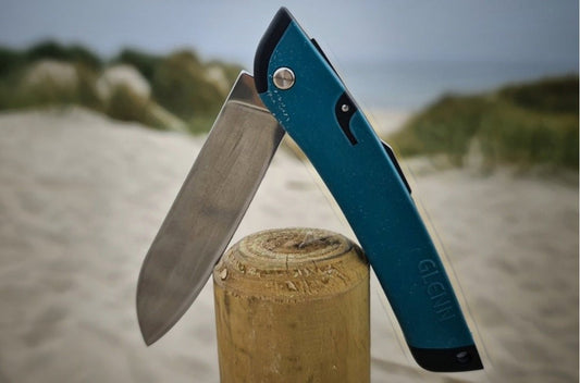 couteau glenn filet de pêche recyclé glaz bleu