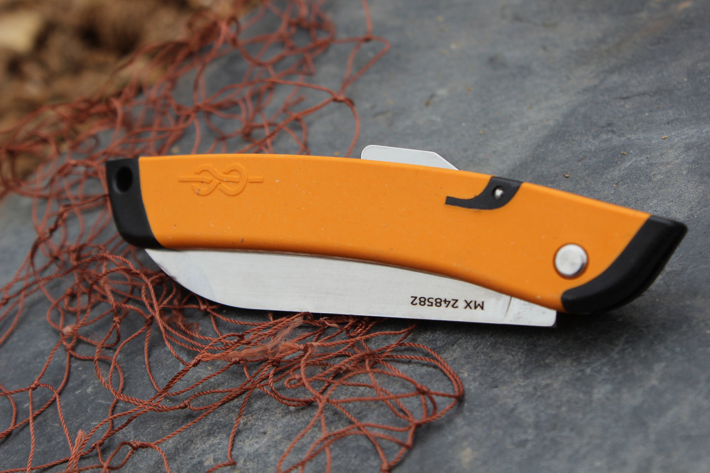 couteau glenn da garan plié jaune orange