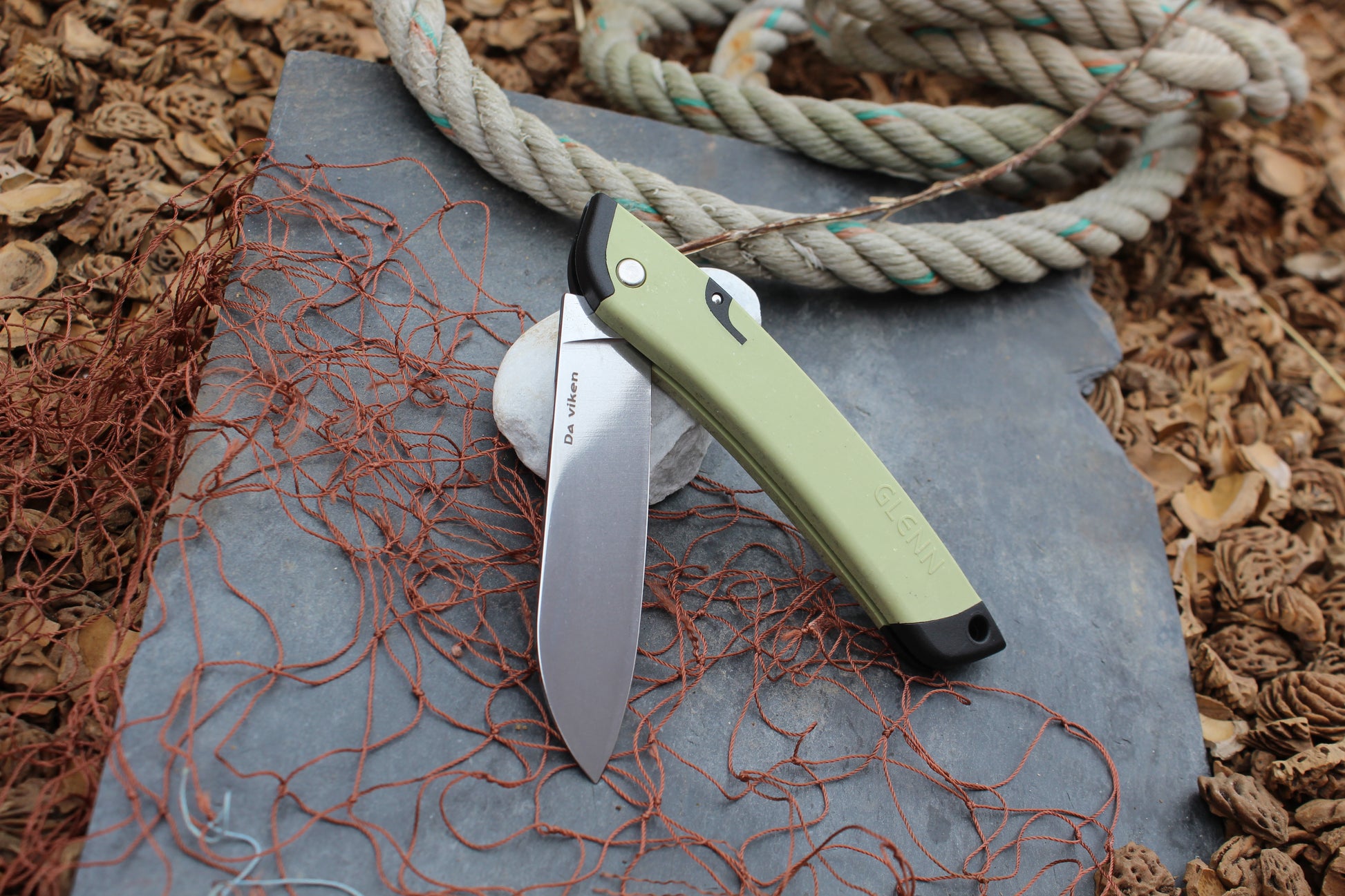 couteau breton de poche vert da viken