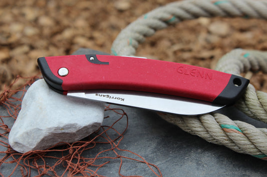 couteau de poche rouge glenn marin bretons