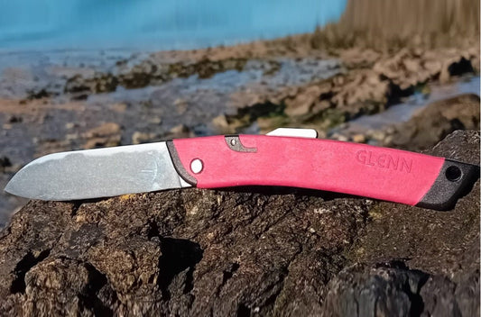 couteau glenn marin breton filet de pêche recyclé rouge